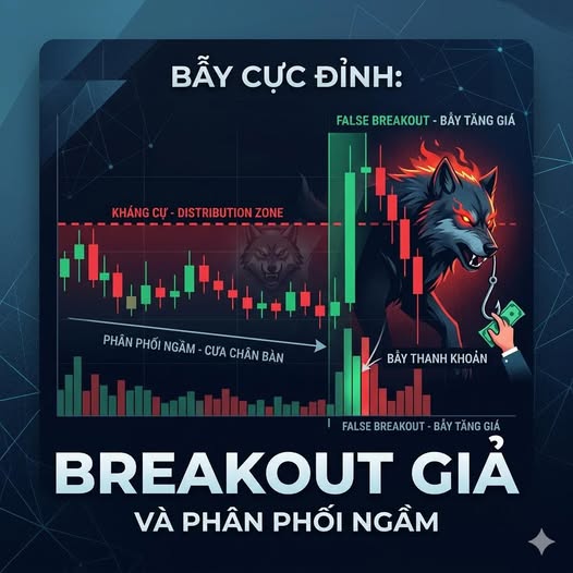 “LỜI XỬ TRẢM” Ngọt ngào: Sự kết hợp giữa PHÂN PHỐI NGẦM và BREAKOUT GIẢ